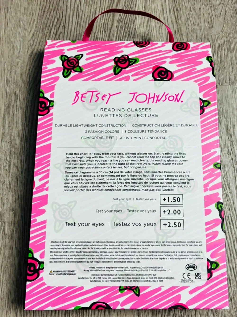 Betsey Johnson 3-Pack Reading Glasses Set (+1.50)